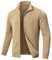 Huayuzh Jacke Herren übergangsjacke Winter Karierten Jacquard Alltag Freizeit Leicht Jacken mit Reißverschlusstasche Khaki XL