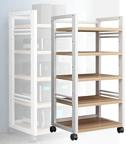 HiFi Rack, Abnehmbarer Audioständer mit 5 Ebenen, AV-Medienschrank, multifunktionaler Medien-Stereoständer, CD-Player-Turm für Zuhause/Büro