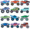 HOBBIESAY 12Pcs Car Iron on Patches Transportation Truck Patches Cross Country Vehicle Embroidered Traffic Appliques for DIY Crafts Clothing Jeans Jackets Bags Decorations