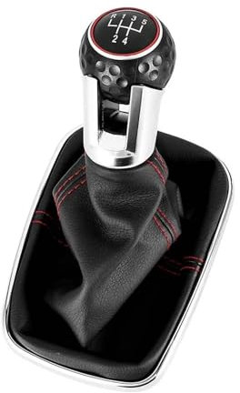 Schaltknäufe Für VW Für Golf Für Bora Für Jetta Für GTI Für MK4 Innenausstattung 5/6 Geschwindigkeit 12mm Schaltknauf Hebel Schalthebelmanschette Schaltsack Schaltmanschette(12MM 5 Speed)