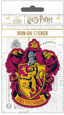 Harry Potter - Aufkleber zum Aufbügeln, Gryffindor (Einheitsgröße) (Rot/Gold)