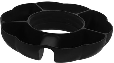 Alipis Assiette Compartiment Silicone pour Fruits Secs Plat de Service Divisé Conteneur à Snacks pour Maison
