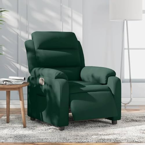 Mimdixy Schlafsofa Schlafzimmerstuhl,Relaxsessel Elektrisch Dunkelgrün Samt