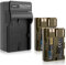 2X Blumax Gold Edition BP-511 / BP-511A 2040mAh + Ladegerät BP-511 / BP-511A | passend zu Canon EOS 5D/ 10D/ 20D/ 300D/ 30D/ 40D/ 50D UVM