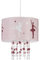 Relaxdays Hängelampe für Mädchen, Kinderlampe m. Ballerina Motiv, Pendelleuchte m. Stern-Mobile f. Kinderzimmer, rosa, 30 x 30 x 140 cm