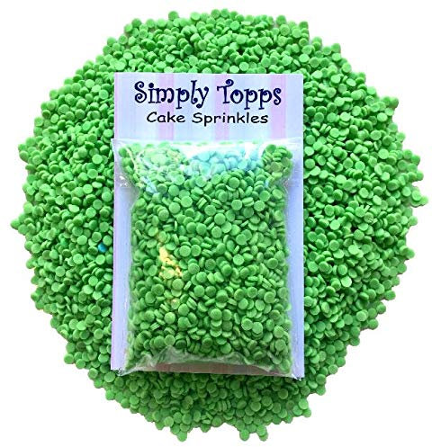 simply topps Green Confetti Edible Sugar Sprinkles 25g Cake & Cupcake Decorations