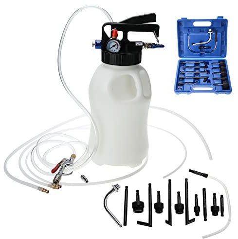 FreeTec Pompa Olio Cambio Automatico, 6L Pompa di Estrazione e Riempimento per Olio Cambio, Attrezzo Pompa Olio ATF Cambio con 13 pezzi Adattatore per Auto Camion
