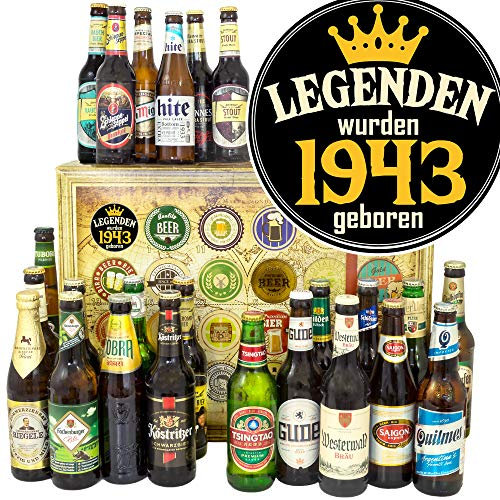 Legenden 1943 / 24x Bier aus aller Welt und D/Geburtstagsgeschenke Mann/Weihnacht Kalender 2024 2025 Bier