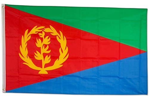 SCAMODA Bundes- und Länderflagge aus wetterfestem Material mit Metallösen, Outdoor Fahne & Flagge (Eritrea) 150x90cm