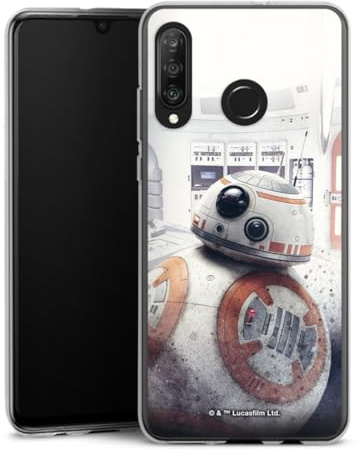Silikon Hülle kompatibel mit Huawei P30 Lite Case transparent Handyhülle Star Wars Roboter Fanartikel