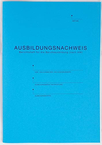 3x Berichtsheft Ausbildungsnachweis/Ausbildungsnachweisheft (A4, tägliche Eintragung)