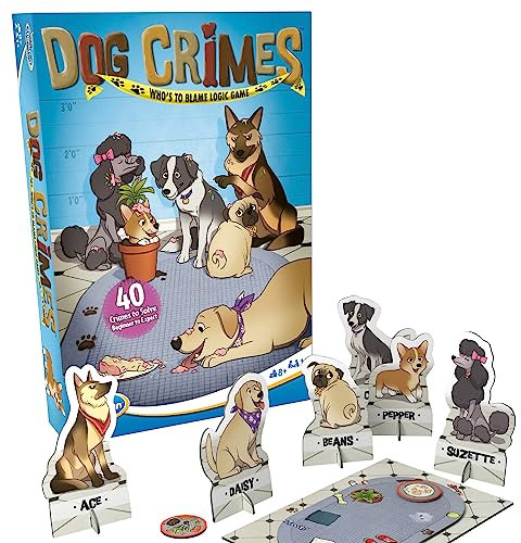 Thinkfun Dog Crimes Who's to Blame Brain Teaser Logik-Herausforderungsspiel für Kinder ab 8 Jahren