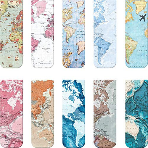 10 Stücke Magnetische Lesezeichen Magnet Seitenmarkierungen Verschiedene Buchmarkierungen Set für Schüler zum Lesen (Karte Stil, 2.3 x 0.8 Zoll)