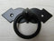 Fancy Back Plate Horizontal Ring Pull Handle (Black)