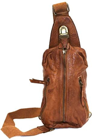 BZNA Bag Martin cognac Italy Designer Gürteltasche Bauchtasche Fanny Bag Umhängetasche Schultertasche Tasche Leder Shopper Neu