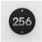 DECOHO - Plaque numéro de Rue Ronde Personnalisable - PMMA Noir Mat Double Plaque - diamètre 19 cm, épaisseur 3 mm, entretoises INOX 15 m - Argent Brillant