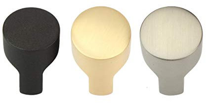 Natural Goods Berlin Möbelgriffe KNOPF Design Möbelknöpfe Metall Möbelknauf Rund Türgriff Schränke, Kommode, Sideboard, Küchenfront Schubladengriff modern Wandhaken Kugelknopf (1, Edelstahl-Optik)