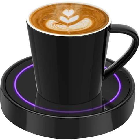 Dimux Coffee Mug Warmer Pressure-Activated, Auto On/Off Gravity-induction, Purple, 16 oz, 19W, Glass, Desk & Living Room