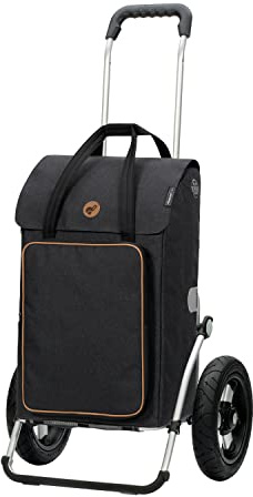 ANDERSEN Einkaufstrolley - Royal Shopper Ipek BO schwarz 45 L Einkaufsroller,isoliert,Kühltasche,vielseitig, Aluminium, klappbar, luftbereiftes Kugellagerrad