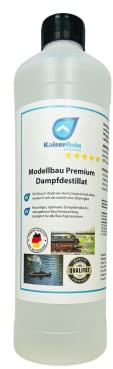 KaiserRein Modellbau Dampfdestillat 1 L ist eine Spezialentwicklung um realistischen Dampf im Modellbau zu erzeugen I Das Dampfmittel riecht nach leicht Limette I Rauchdestillat I Rauch -öl