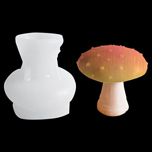 Zayookey Silicone Stampo per Candela 3D Stampi in Resina Fungo Stampo Epossidica da Colata Sapone DIY Resin Candle Molds (Silicone Mold B)