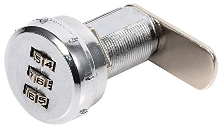 Schrank-Codeschloss, Silber Zinklegierung 3-stellige Zahlenkombination mit Nockenschloss Schrank Passwortsicherheit Mechanisches Codeschloss für Dicke 0,6~23 mm(17~23mm)
