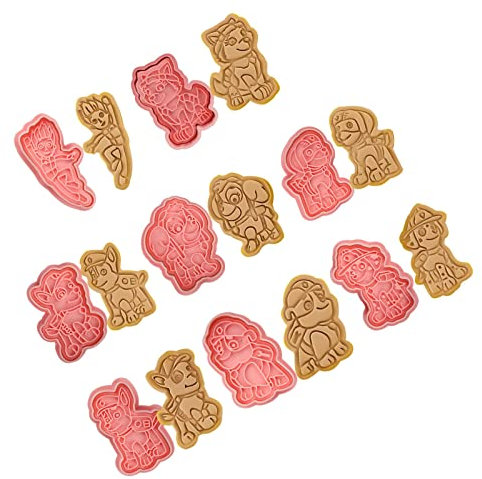 MYSUNBAR Ausstechformen Ausstecher 8 Stück Dog Patrol Keksausstecher, Stempel Plätzchenausstecher Wiederverwendbar Kunststoff Ausstechform, für DIY Fondant Cookie Schokoladen