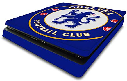 Head Case Designs Offizielle Chelsea Football Club Übergroß Kunst Vinyl Haut Gaming Aufkleber Abziehbild Abdeckung kompatibel mit Sony PlayStation 4 PS4 Slim Console