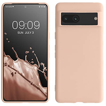 kwmobile Hülle kompatibel mit Google Pixel 7 Hülle - weiches TPU Silikon Case - Cover geeignet für kabelloses Laden - Coconut Swirl