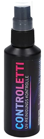 Controletti UV Reinigungskontrolle - Schwarzlicht Hygienetest zur Hygienekontrolle von Flächen (mini 75 ml)