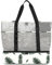 UYLIA 8 Taschen Tote Mesh Strandtasche Damen Groß Faltbare mit Wasserdichter Kühltasche für Spielzeugaufbewahrung Strand Reise Picknick, Shopper Handtasche Badetasche Umhängetasche Ananas