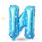 FUNXGO Folienballon Buchstaben Blau N - Buchstaben Luftballon Klein N - ca. 40cm Nur Luftfüllung - Ideal für Geburtstag, Hochzeit & Party Deko - Ballon Buchstabe N Blau