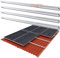 Sorlpv 1500mm Aluminium Montageschienen Set für PV-Modul, 1,5m Universal Aluprofil, Systemprofil, Befestigungsschiene Photovoltaik Montageset, Systemprofil für 4 Stück