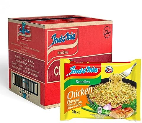 IndoMie Chicken Flavour Instant Noodles Soup (Pack of 40) HALAL