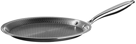 MÄSER Hestia, antihaft beschichtete Palatschinkenpfanne 28 cm, hochwertige Wabenbeschichtung, ideal für Crepes, Mehrschichtmaterial für beste Wärmeverteilung, geeignet für Induktion, Edelstahl 18/10