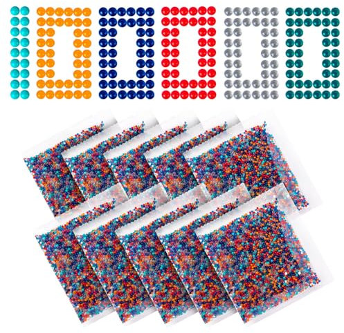 100,000 Pcs Gel Blaster Ammo, 7-8mm Gel Splatter Water Bullets Refill Ammo for Gel Blaster Gun, Gel Ball Blaster, Electric Gel Ball Gun, Gel Gun Ammo