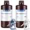 ANYCUBIC Water Washable Resin 2.0, 3D Drucker Resin Wasser Abwaschbar, UV Resin 405nm Standard Photopolymer Harz Geringer Geruch für 4/6/8K Geeignet LCD 3D Printer (Grau+Weiß,1000g,2pcs)