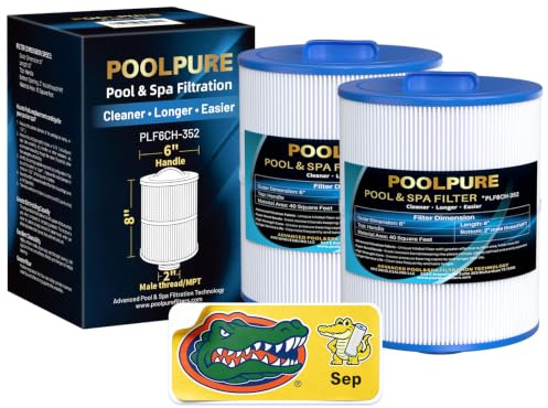 POOLPURE PLF6CH-352 Poolfilter ersetzt 6CH-352, FC-0318, PAS40-F2M, 06-0055-1, 2 Stück