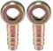 A ABSOPRO Universal Banjo Bolt 12mm OD Banjo Bolt Hose Barb Fitting Adapter Replacement for Motorcycle Car Metal Bronze Tone (Set of 2)