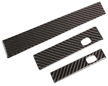 Voiture Interieur Fibre Carbone Voiture Intérieur Contrôle Central Copilote Porte-gobelet d'eau Panneau Bandes Couverture Garniture pour BMW Série 5 E60 E61 2004-2010 Intérieure Voiture Bandes