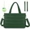 KUBYA Baby-Wickeltasche, Umhängetasche, Krankenhaustasche, für Reisen, große Mama-Tasche, mit Silikon-Schnulleretui, Grün , Large