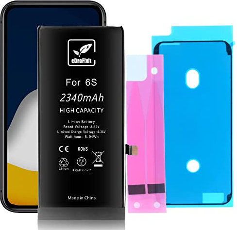 cDraFixit Batteria per iPhone 6S 2340 mAh, batteria di ricambio ad alta capacità, compatibile con iPhone 6S