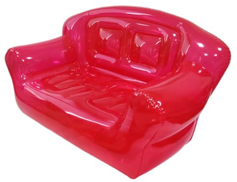 MagiDeal Aufblasbares Sofa, Strandstuhl, aufblasbares Luftliegesofa, aufblasbare Couch für Camping, für Reisen, Hinterhof, Garten, Wandern, ROT