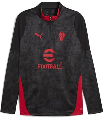 A.C. Milan Unisex Maglia Training Con Zip 1/4 Sweatshirt für Training, Saison 2025/2026, offizielles Produkt