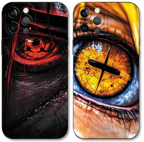 PBNDJVG 2 Stück Handyhülle für iPhone 11 Hülle 6.1'', Anime Cartoon Naruto Uchiha Itachi Sasuke Muster Schutzhülle Jungs Case Schutz der Linse Design Silikon TPU Cover Stoßfest, Schwarz