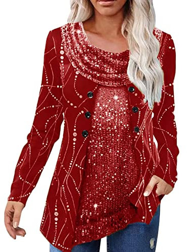 Blitzangebote des Tages Heute Befristet Pullover Pullover Damen Langarmshirt Damen Hochwertig Festliche Bluse Glitzer Hemdbluse Jeans Damen Karneval T Shirt Damen Damen Sale Marken Blitzangebote