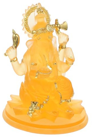 IMIKEYA buchregal Dekoration graceling schöafzimmerdeko Transparente -Statue Schutzgott Lord-Statue Heimdekorationen -Dekoration aus Harz hinduistische -Statue Orange