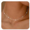 ALEXCRAFT Collier pour Femme Argent 925, Collier en Cristal Étincelant de Clavicule, Colliers Réglables, Hypoallergénique, Regali di Natale per Donne Ragazze Adolescenti Figlia