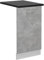 Vicco Geschirrspülblende R-Line, Geschirrspüler Fronttür, Beton, 45 cm, AP Anthrazit