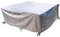 Outdoor-Rattan-Sofabezug, 390 x 140 x 75 cm, strapazierfähig, wasserdicht, Oxford-Gewebe, winddicht, UV-Schutz, Gartenmöbel-Abdeckung für Tisch und Stühle, Silbergrau